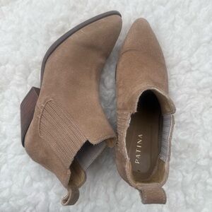 Portland Leather Suede Patina Dakota Western Boot Size 6 Brown